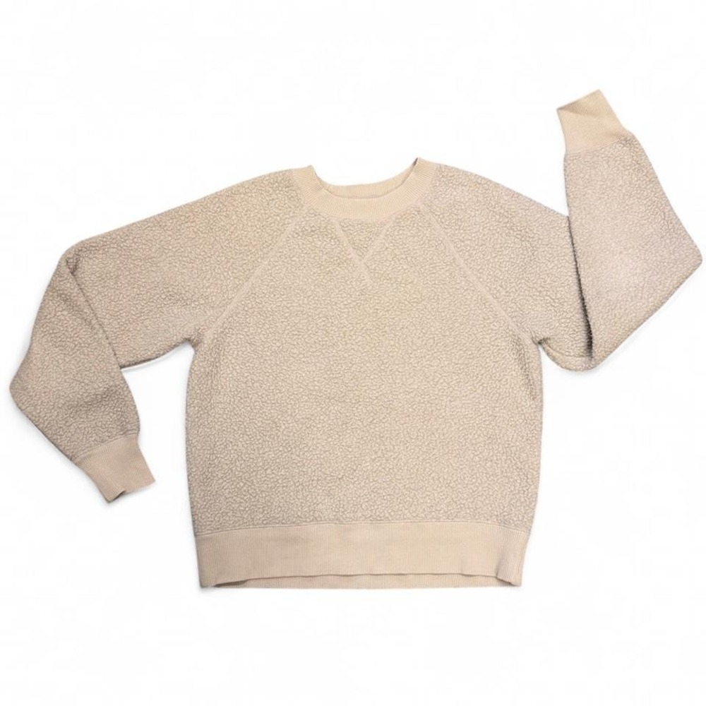 Everlane "ReNew" cream fleece crewneck sweatshirt